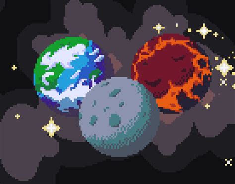 Pixel art space backgrounds | GameDev Market