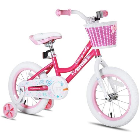 Joystar Angel 18 Inch Ages 5 to 9 Kids Balance Bike with Training Wheels, Pink - Walmart.com ...