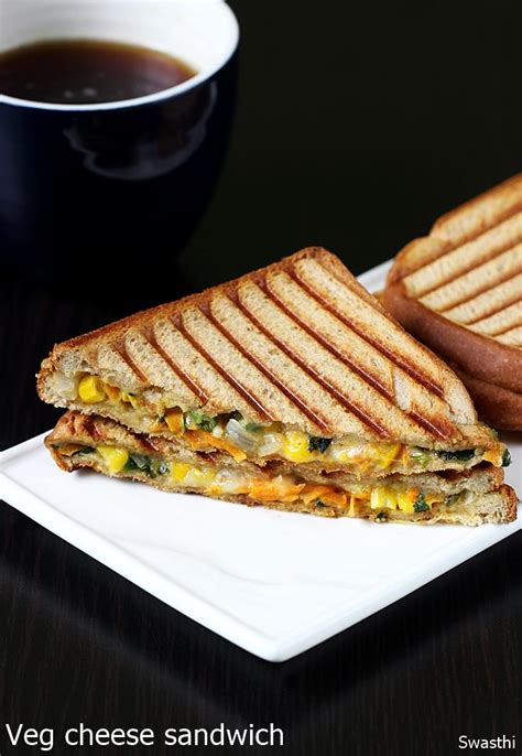 Veg cheese sandwich recipe | Vegetable cheese grilled sandwich recipe