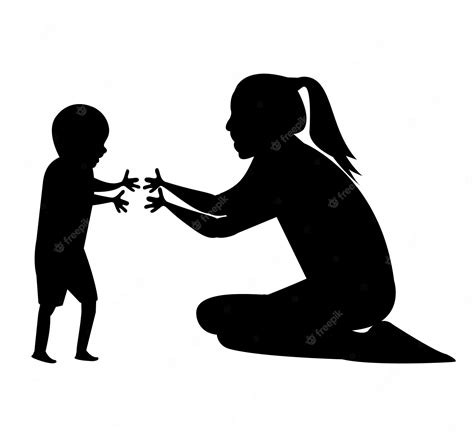 Premium Vector | Child walking concepts Vectors Silhouettes