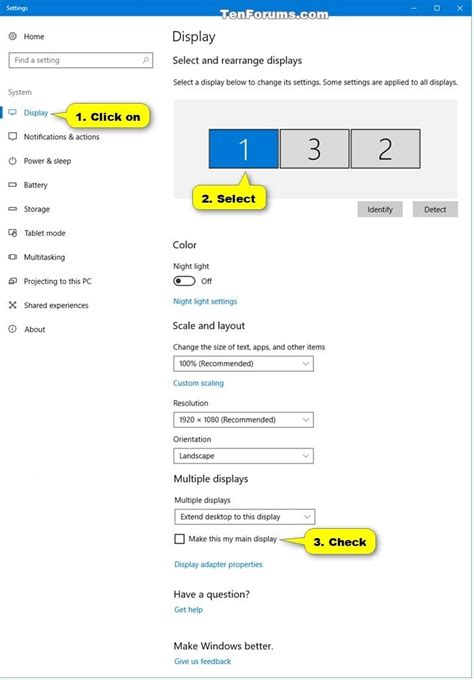 Change Main Display in Windows 10 | Tutorials