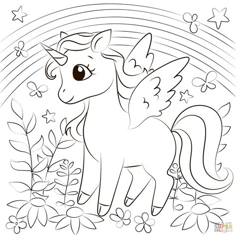 Pretty Unicorns Coloring Pages - Coloring Home