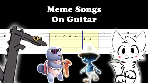 Meme Songs On Guitar (Easy Guitar Tabs Tutorial) - YouTube