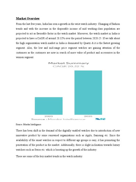 Market Overview: Source: Mordor Intelligence | PDF | Watch | Luxury Goods