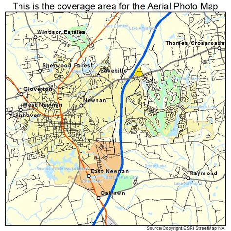 Aerial Photography Map of Newnan, GA Georgia