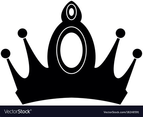 Queen crown isolated icon Royalty Free Vector Image