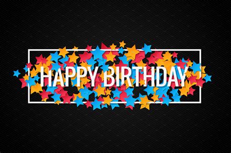 Happy Birthday Banner Background. | Decorative Illustrations ~ Creative Market