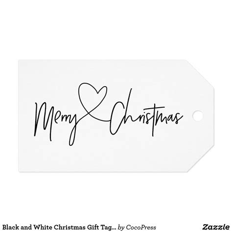 Black and White Christmas Gift Tag Sets | Zazzle.com | Christmas gift tags, Gift tags, Christmas ...