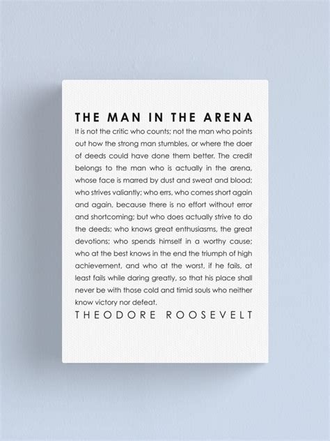 "The man in the arena" Canvas Print for Sale by corbrand | Redbubble