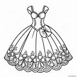 Quinceanera Dress Coloring Page 57563 45547 sketch template