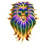 Chromatic Lion Face Tattoo 6 No Background | Free SVG