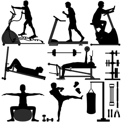 Gym workout Exercise set 340756 Vector Art at Vecteezy