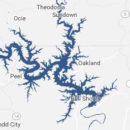 Bull Shoals Lake - Map & Directions | Shoal lake, Lake map, Lake fun