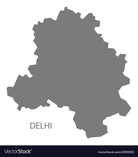 Delhi Outline Map, Blank Map Of Delhi CFC