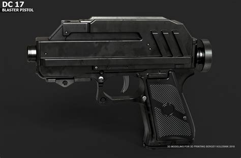 ArtStation - DC17 Blaster Pistol, Sergey Kolesnik Star Wars Guns, Star Wars Rpg, Star Wars Ships ...