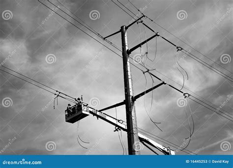 Electric Transmission Line Construction Stock Image - Image of distribution, construction: 16445253