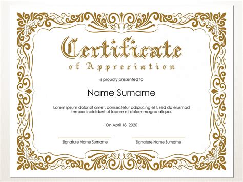 Blank Printable Certificates