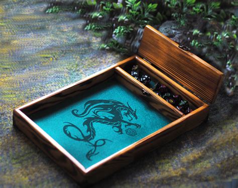 Dnd Dice Tray With Dice Holder Engraved / Dice Vault / Dnd | Etsy UK