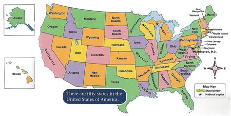 Map Of Usa With Compass - Wilow Kaitlynn