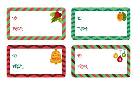 Christmas Labels Templates - 10 Free PDF Printables | Printablee | Christmas printable labels ...