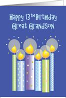 Grandson 13th Birthday Card