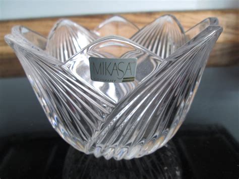 Beautiful Vintage Unused Mikasa Crystal Flower bowl Germany Beautiful ...