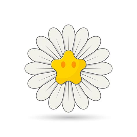 Daisy with clip art star in center, daisy emoticon cute daisy. 14160683 ...