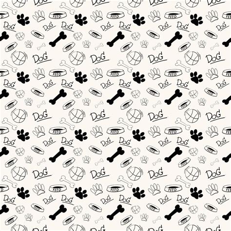 cute dog and pet puppy vector pattern background, graphic funny dog ...