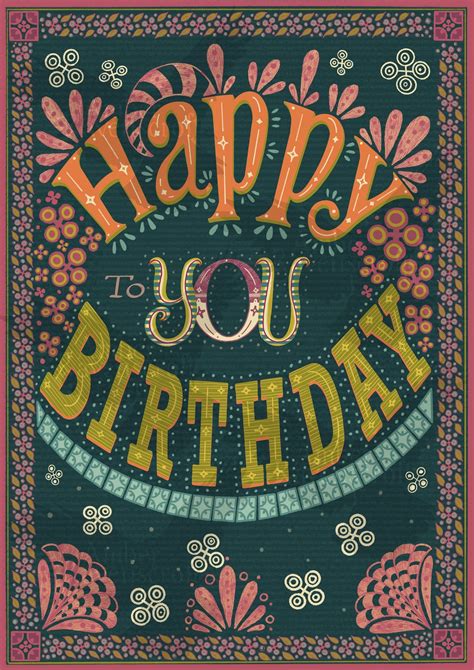 PRINTABLE Happy Birthday Greetings Card Hand Lettered - Etsy UK