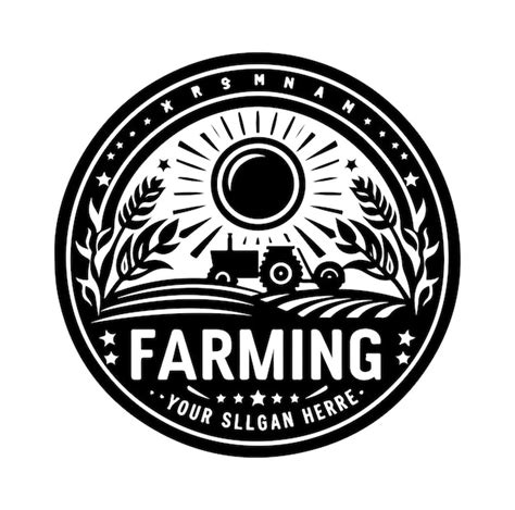 Premium Vector | Farm logo silhouette vector