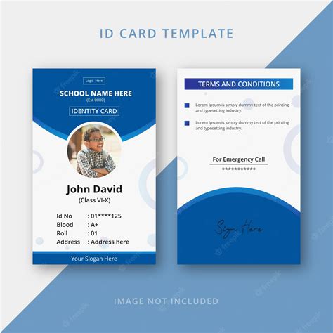 Premium Vector | School id card template