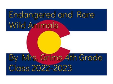 Book Creator | 4th Grade Grims Colorado Endangered Animals