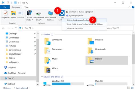 The Quick Access Toolbar in Windows 10: All you need to know | Digital ...