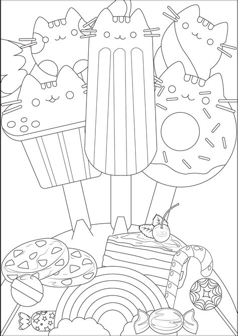 Pusheen - Coloring Pages for Adults