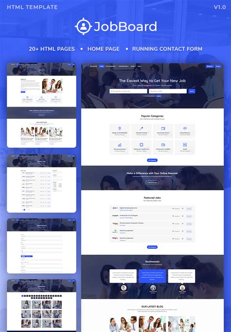 Job Board : Job Portal HTML Bootstrap 4 Website Template