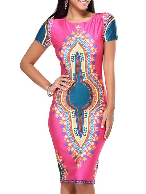 [11% OFF] Exotic Tribal Pattern Bodycon Dress | Rosegal