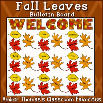 Fall Leaves Bulletin Board Cutouts by Amber Thomas | TpT