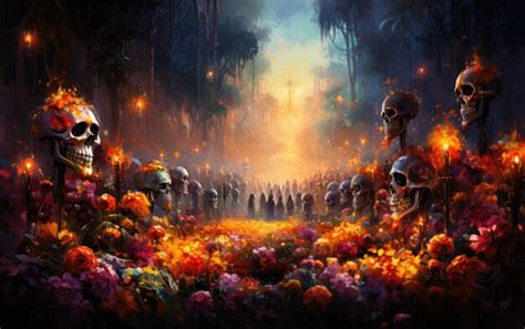 Premium AI Image | A flower altar in honor of the Day of the Dead