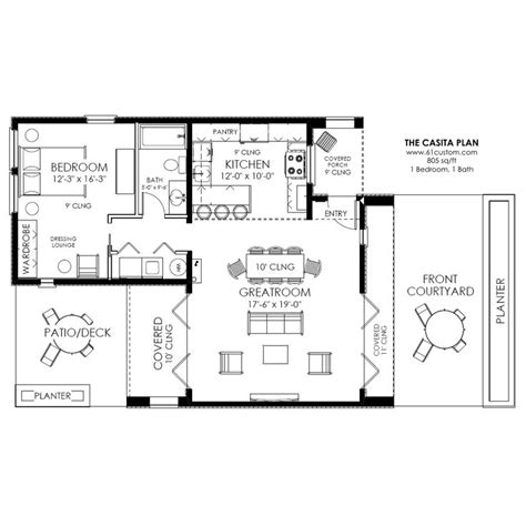 Casita Plan: Small Modern House Plan | 61custom | Contemporary & Modern ...