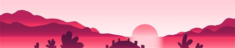 Sunset landscape flat vector illustration 4912630 Vector Art at Vecteezy