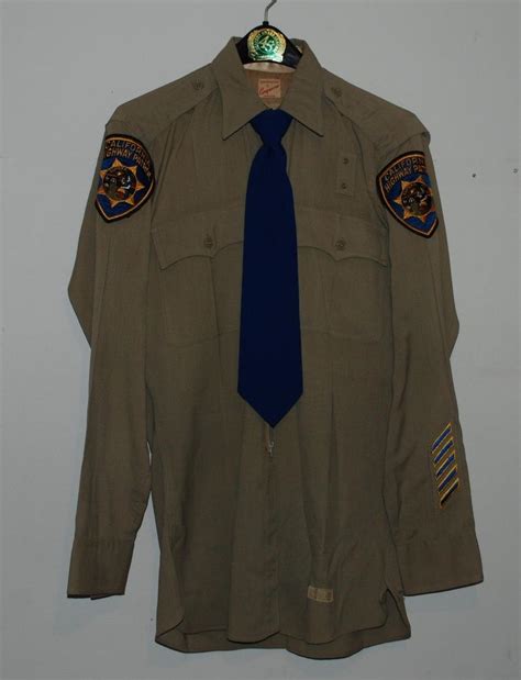 Vintage California Highway Patrol Uniform - Officers Long Sleeve Shirt ...