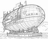 Airship Coloring Stock Illustrations – 416  sketch template