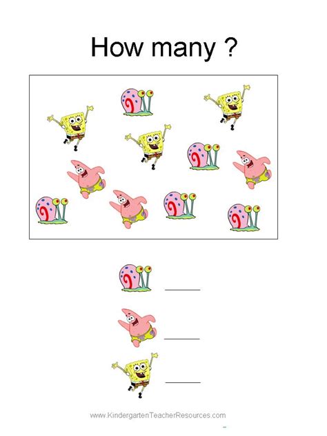 Spongebob Math Worksheets