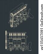 3 Diesel Engine Cutaway Drawings Stock Illustrations | Royalty Free - GoGraph