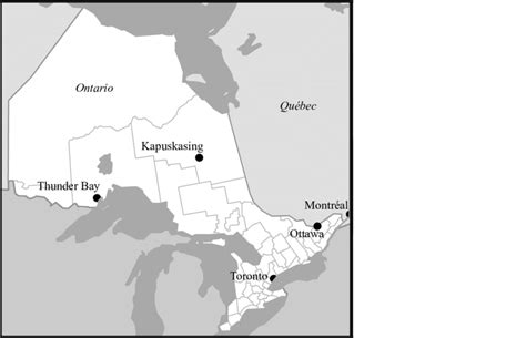 Map Of Ontario And Quebec Border