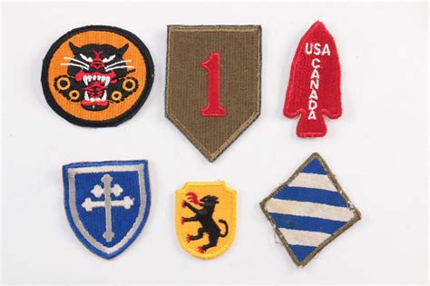 WWII US Army Rank Insignia Patches and Pins | EBTH