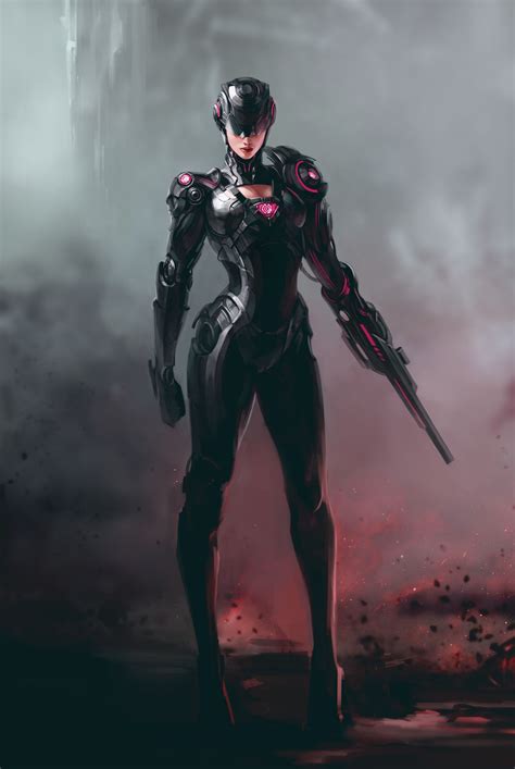 ArtStation - soldier, Siwoo Kim | Arte sci fi, Guerrera de fantasía ...