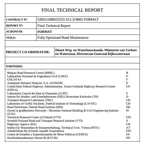 FREE 8+ Technical Report Samples in MS Word | Google Docs | Apple Pages