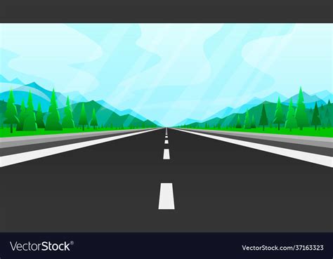 Road trip infinity landscape travel pave Vector Image