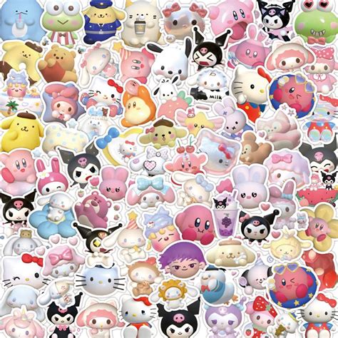 Buy Goodern Compatible for 60PCS Kuromi and My Melody Stickers Sanrio Stickers Anime Cute Kawaii ...